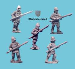 Dismounted French Knights - Short Lances